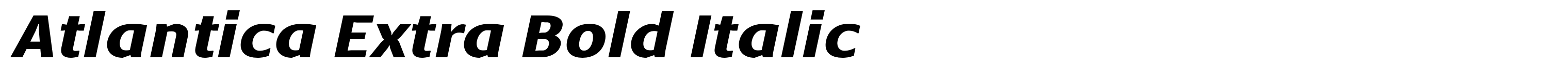 Atlantica Extra Bold Italic